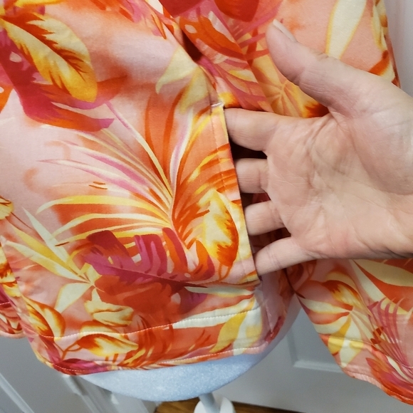 NWOT Drapers & Damon's Floral Print Cotton Jacket Size PXL, Preppy Colorful - Picture 6 of 9